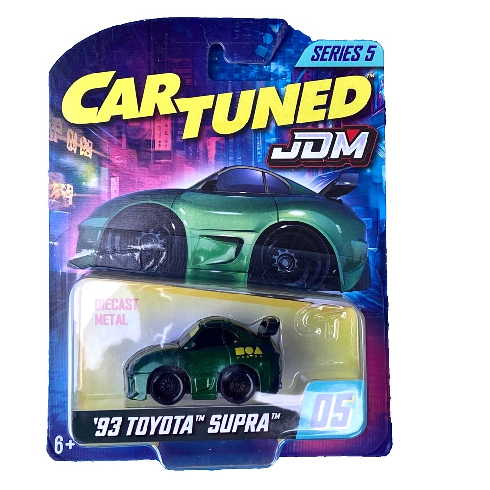 MGA Car Tuned JDM 1993 Toyota Supra #05 Series 5 Green Die-cast 1/64 Model NIP